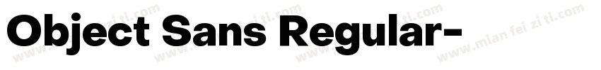 Object Sans Regular字体转换
